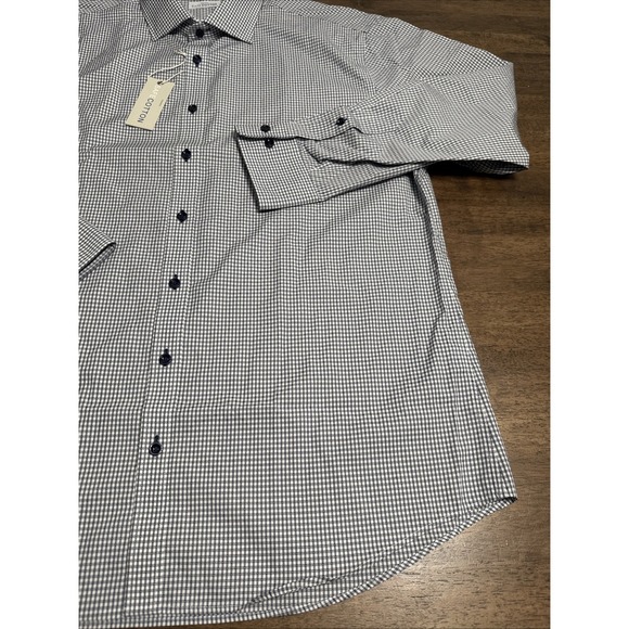 Twillory Dress Shirt Mens 17.5 34/35 Check  Tailored Fit Non Iron Safe Cotton - Picture 4 of 9